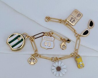 Vintage Kate Spade Love Notes Gold Tone Pave Crystal Bow Top  display picture 2