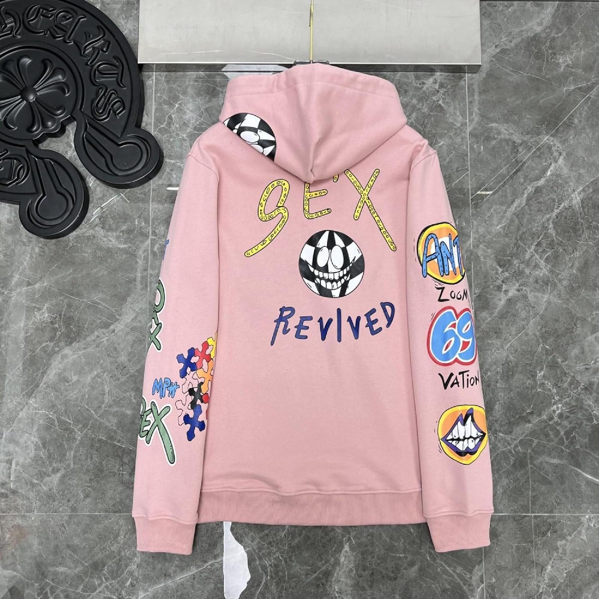 Chrome Hearts Pink Hoodie - Etsy Chrome Hearts Pink Hoodie - Etsy