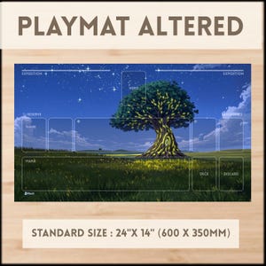 Altered Playmat - 24"X14" Inches (600x350mm) | Muna Spindle | TCG Playmat | Card Game