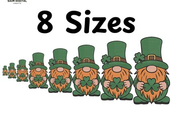 St Patrick Gnome Embroidery Design | Irish Holiday Machine File (EMB Included)