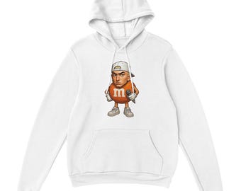 Eminem as an M&M Hoodie | Funny Rap Graphic Hoodie | Classic Unisex Hip Hop Shirt | Slim Shady Candy Mashup | Cool Gift for Eminem Fans