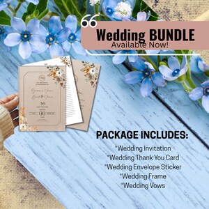 Paquete de boda / Marcos para votos matrimoniales RSVP / Plantilla digital / Editable en Canva / PDF descargable / Plantilla imprimible