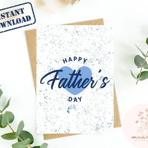 Cartão de Feliz Dia dos Pais para o Pai | Cartão Único, Feito à Mão, Engraçado ou Doce de Melhor Pai de Todos os Tempos | Cartão de Presente para o Dia dos Pais | Para Imprimir | Para ele |