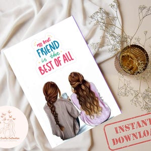 My BFF is the Best of all | Best Friend Card | BFF | Friendship Card | Cute Friendship Card | Digital Download pdf greeting card template