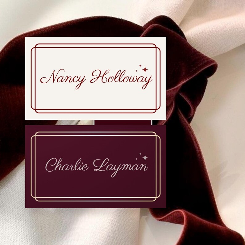 Complimentary contrasting designs. Both burgundy and reverse cream color options included.