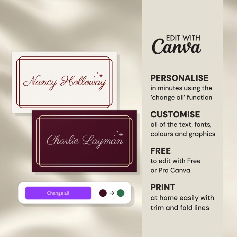 Personalize in minutes with Canva, Free account needed.