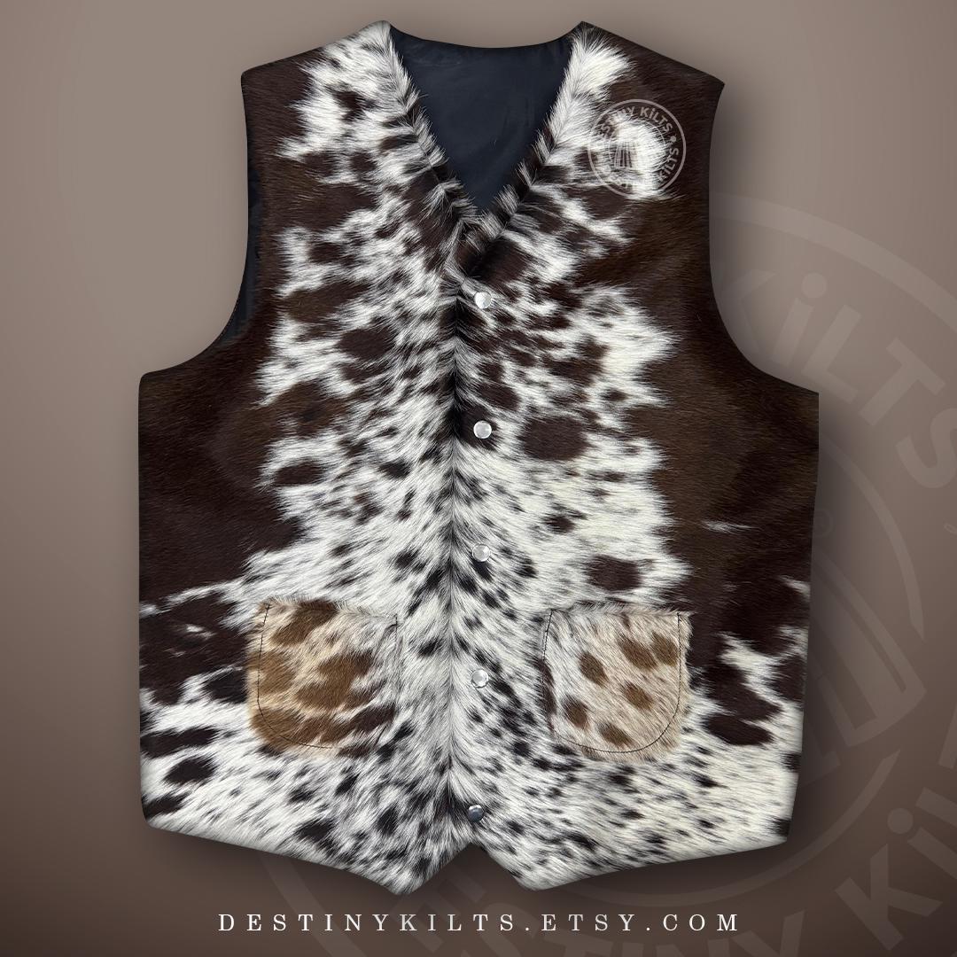 Mens Cowhide Vest - Etsy