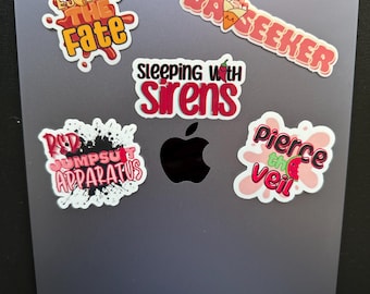 Kawaii Post-Hardcore Band Stickers