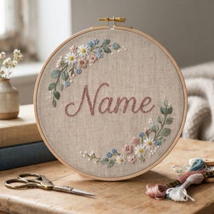 Custom Baby Name Embroidery Pattern PDF, Custom Design Embroidery Pattern, Personalized Embroidery PDF, Made From Your Design
