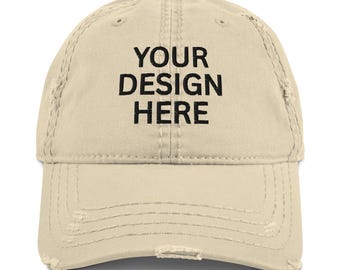 Custom Distressed Dad Hat – Embroidered Personalized Baseball Cap