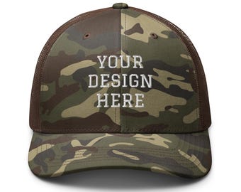 Custom Camo Trucker Hat – Embroidered Personalized Camouflage Cap