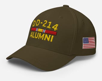 DD214 Hat – Embroidered US Veteran Flexfit Cap