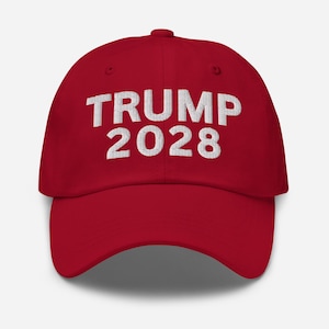 Trump 2028 Hat – Embroidered Red MAGA Cap
