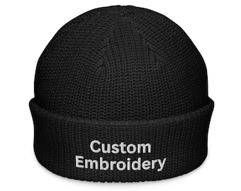 Fisherman Beanie with Custom Embroidery