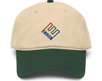 Enron Hat – Embroidered Garment Washed Baseball Cap