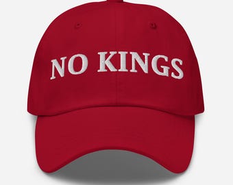 No Kings Hat – Cappellino ricamato anti-Trump