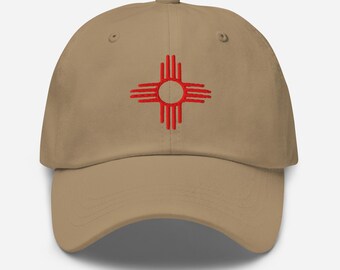Zia Sun Symbol Hat – Embroidered Dad Cap