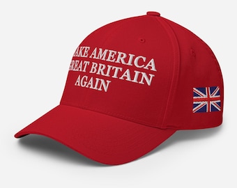 Make America Great Britain Again Hat – Embroidered Union Jack Flexfit Cap