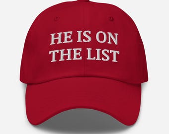 Está en la lista: gorra bordada anti-Trump