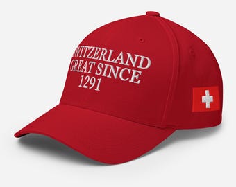 Czapka Swiss Great Since 1291 – haftowana szwajcarska czapka Flexfit