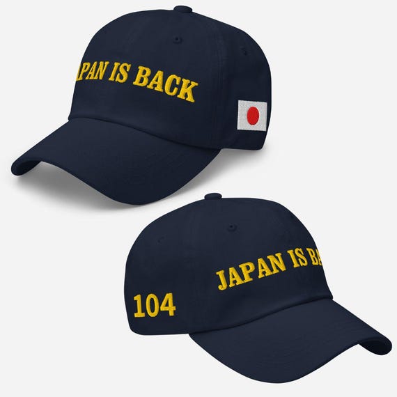 Japan is Back Hat – Gold Embroidered Japan Flag Cap - Etsy