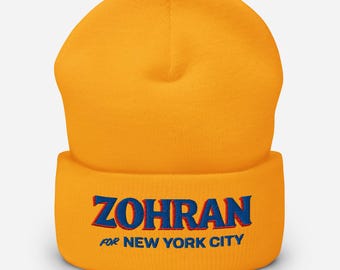 Zohran for New York City Beanie – Embroidered Cuffed Hat