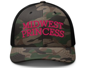 Midwest Princess Hat – Embroidered Camo Trucker Cap