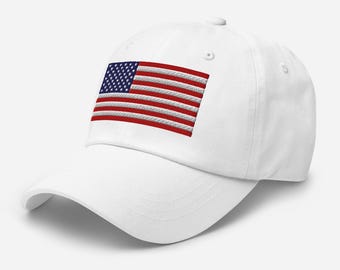 American Flag Hat – Embroidered Dad Cap
