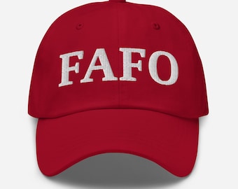 Gorra FAFO – Gorra bordada "Trump se está metiendo y descubriendo"