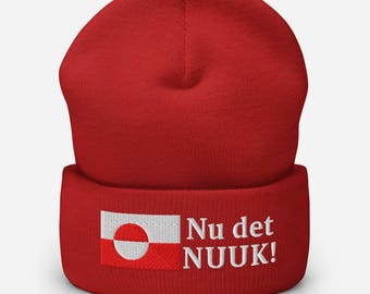 Nu det NUUK! Beanie – Embroidered Cuffed Greenland Winter Hat