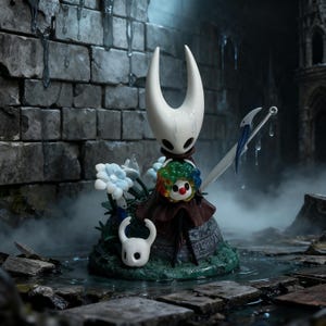 Handmade Hollow Knight: Silksong Hornet Figurine,  Replaceable Parts, Gamer Gift, Indie Display Art, Handmade Gift, Silksong Main Character