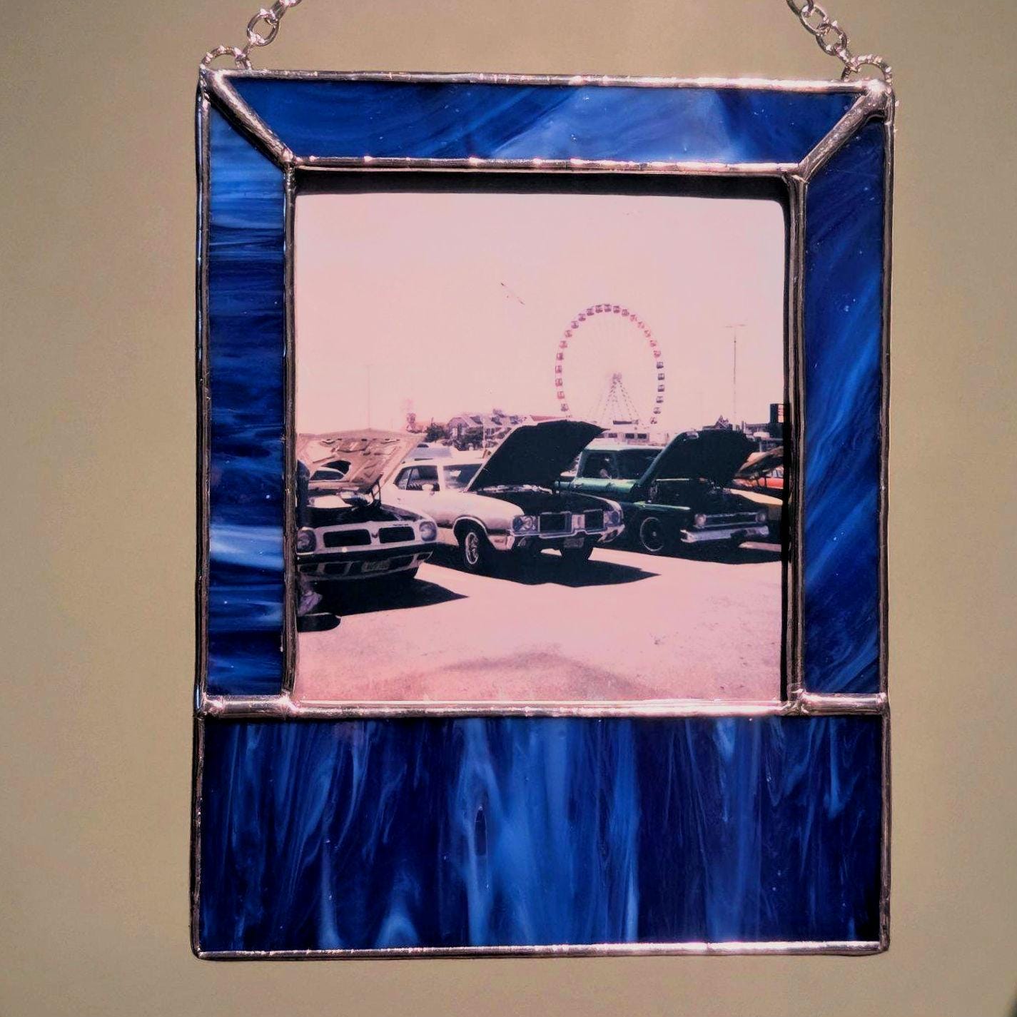 Polaroid 600 SX-70 Itype Stained Glass Hanging Picture Frame - Etsy