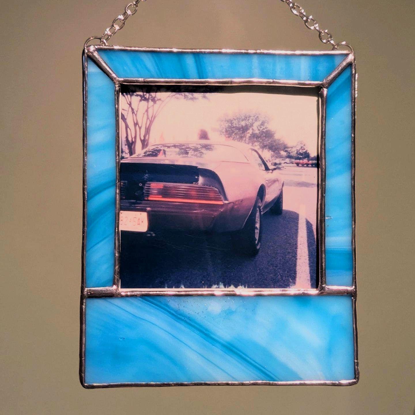 Polaroid 600 SX-70 Itype Stained Glass Hanging Picture Frame - Etsy