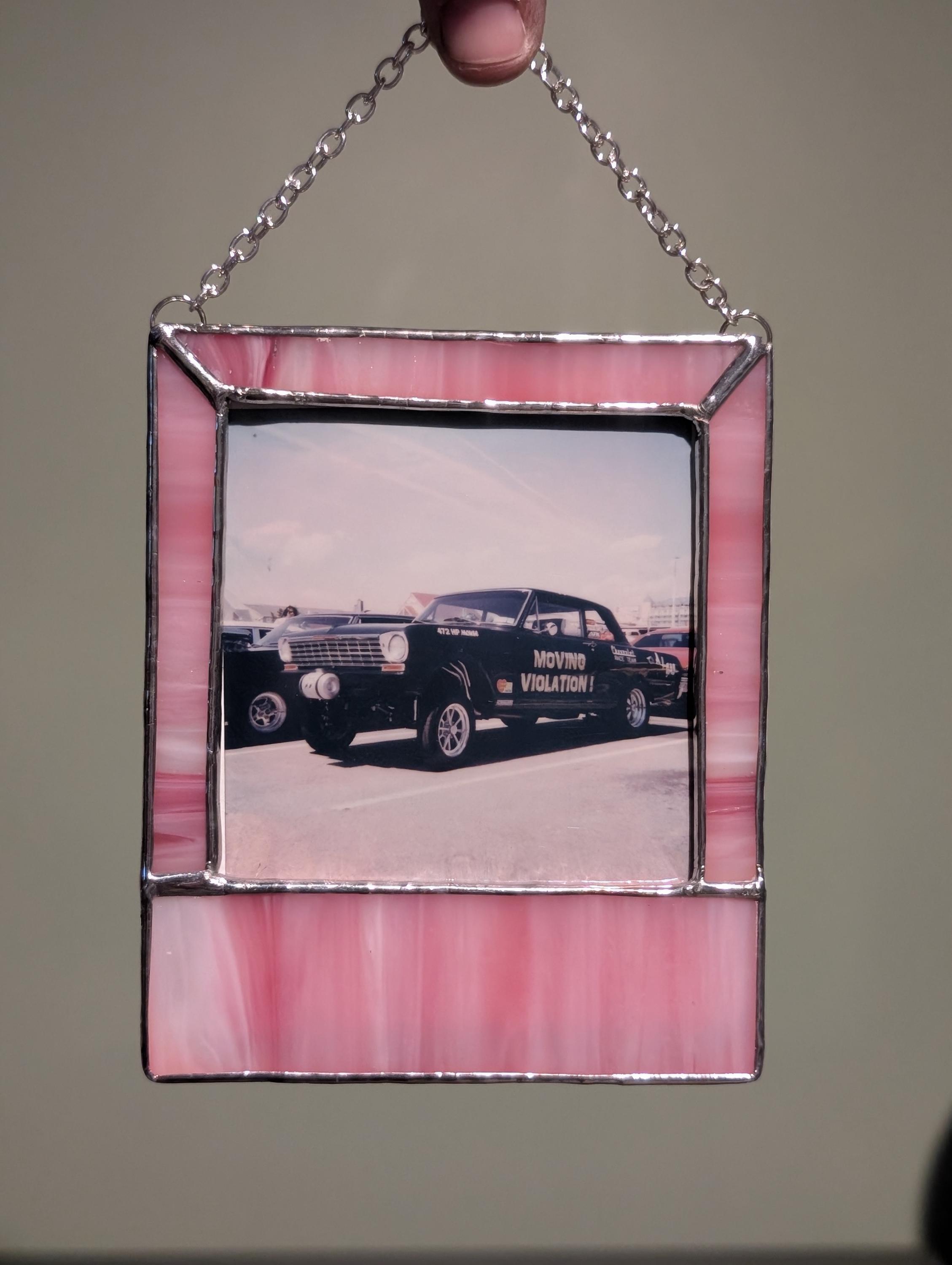 Polaroid 600 SX-70 Itype Stained Glass Hanging Picture Frame - Etsy