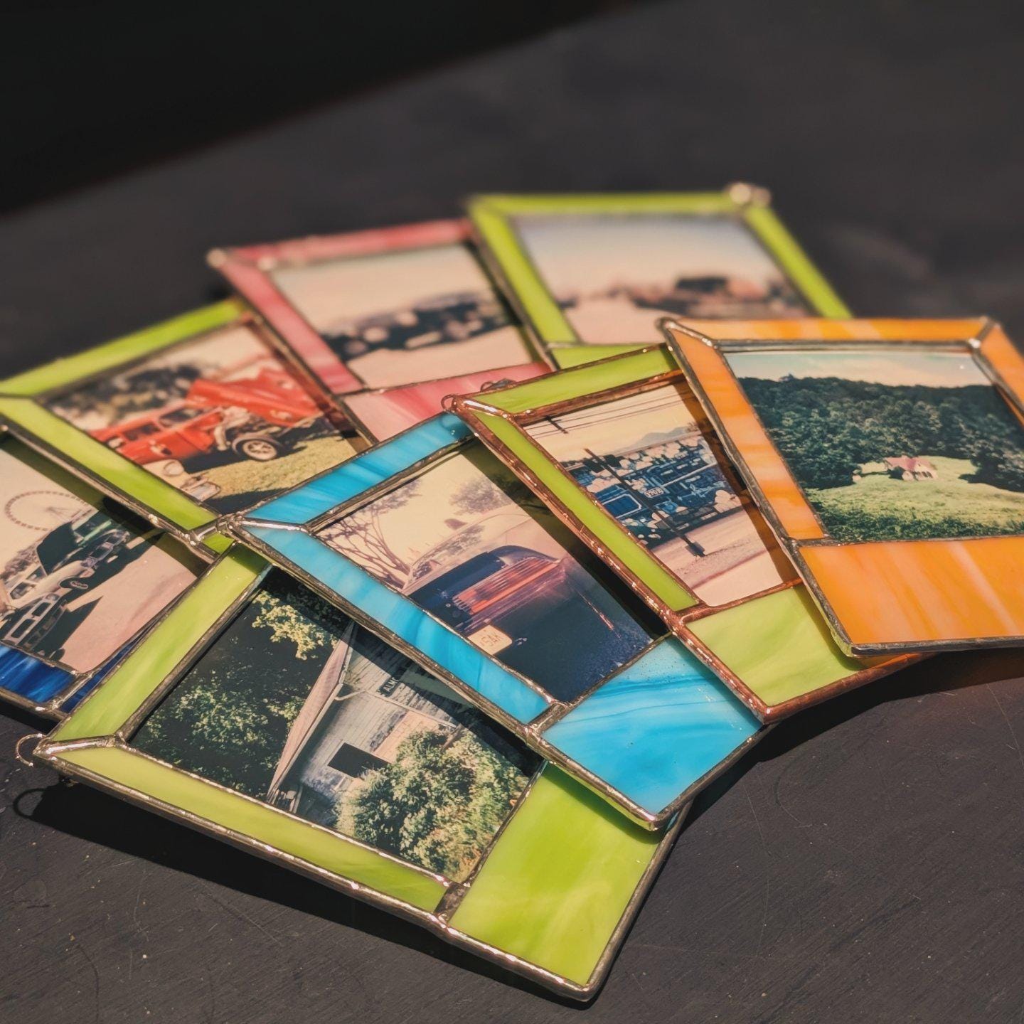 Polaroid 600 SX-70 Itype Stained Glass Hanging Picture Frame - Etsy