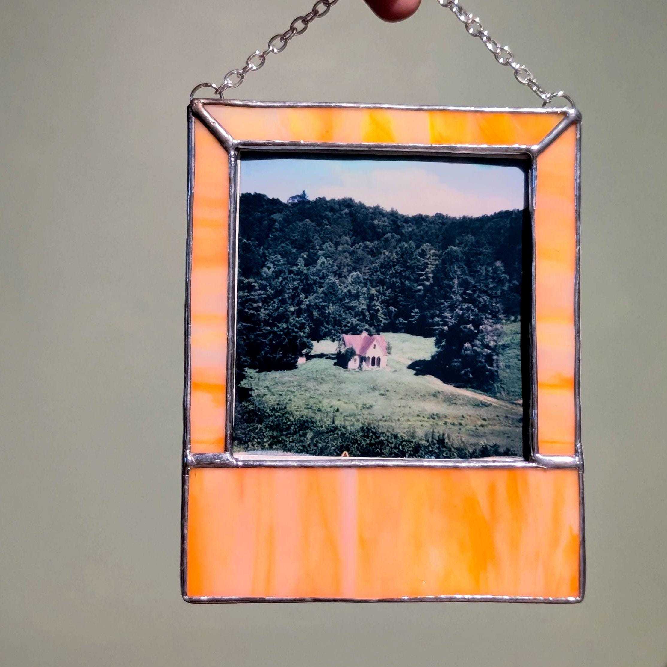 Polaroid 600 SX-70 Itype Stained Glass Hanging Picture Frame - Etsy