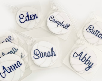 Volleyball Bag Tags BULK order, Volleyball Gifts, Volleyball Team Bag Tags, Volleyball Favors, Gifts for Volleyball Player
