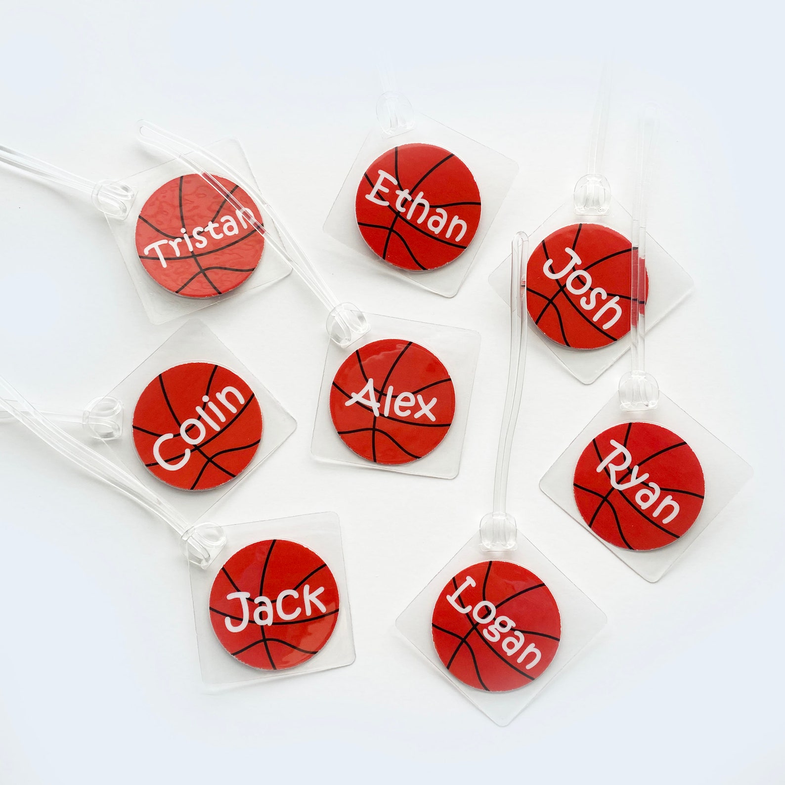Basketball Bag Tag Basketball Party Favor Basketball Name Etsy