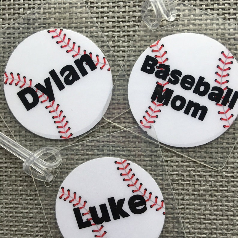 Baseball Bag Tags Baseball Party Favors Baseball Team Gifts Etsy