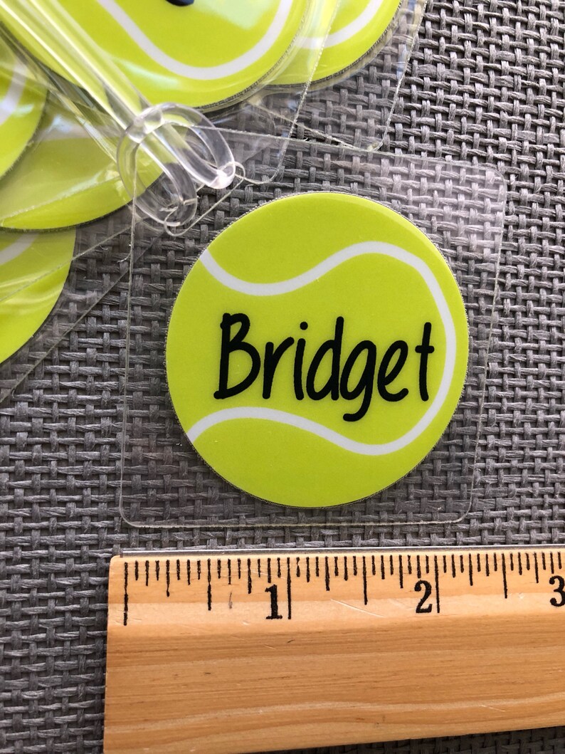 Tennis Bag Tag Tennis Gift Tennis Ball Tag Tennis Team Gift Etsy