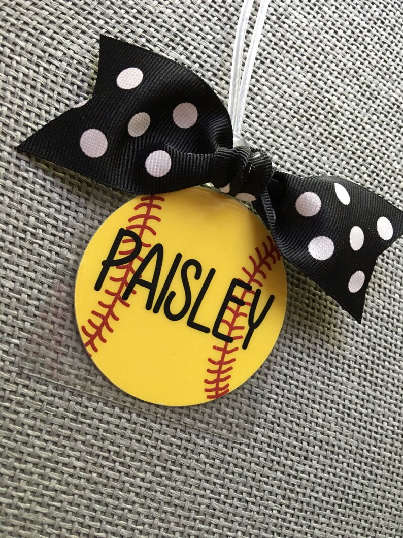 Personalized Softball Gifts Softball Bag Tags Softball Etsy
