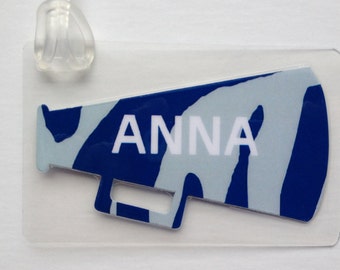 Cheer Bag Tag, Cheerleading Gift, Zebra Cheer Bag Tag, Cheerleader Gift, Personalized Cheerleading Bag Tag, Cheerleading Party Favor