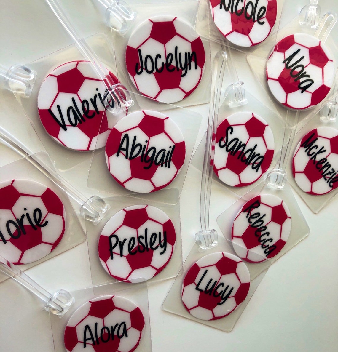 Soccer Team Bag Tags Soccer Gifts Soccer Bag Tags Team Etsy