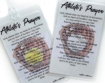 Baseball Prayer Bag Tag: Athlete Gift, Team Favor
