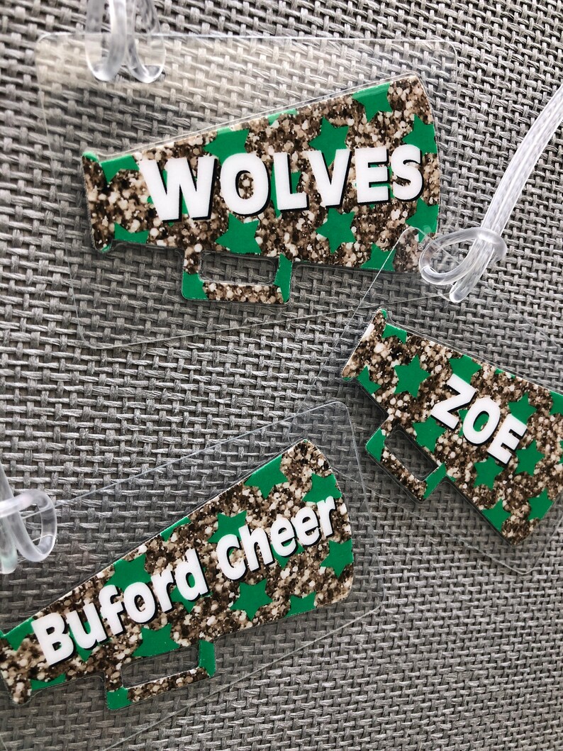 Buford Wolves Megaphone Bag Tag