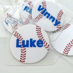 Baseball Graphic Bag Name Tag Personalized for Boys or Team Gifts, Bag tag for Baseball Bag, Nametag for Bat Bag, Gift for Baseball Player
