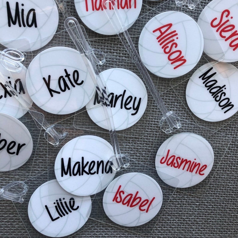 Volleyball Bag Tags BULK Order Listing Volleyball Gifts Etsy