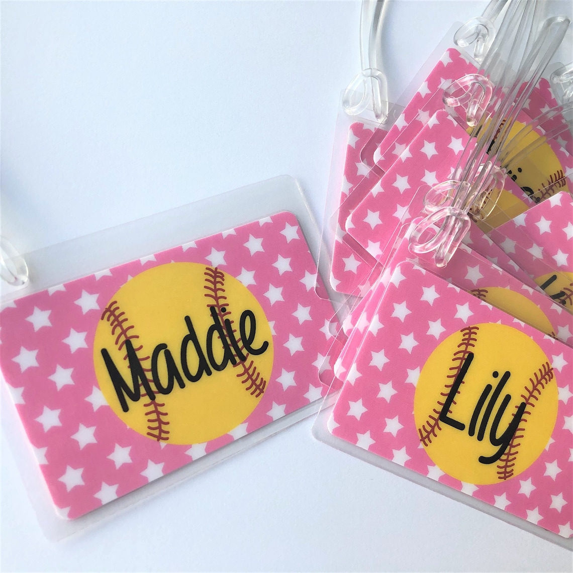 Softball Bag Tag Softball Gift Etsy