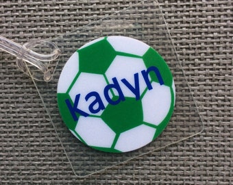 Personalized Soccer Bag Tag, Team Gift