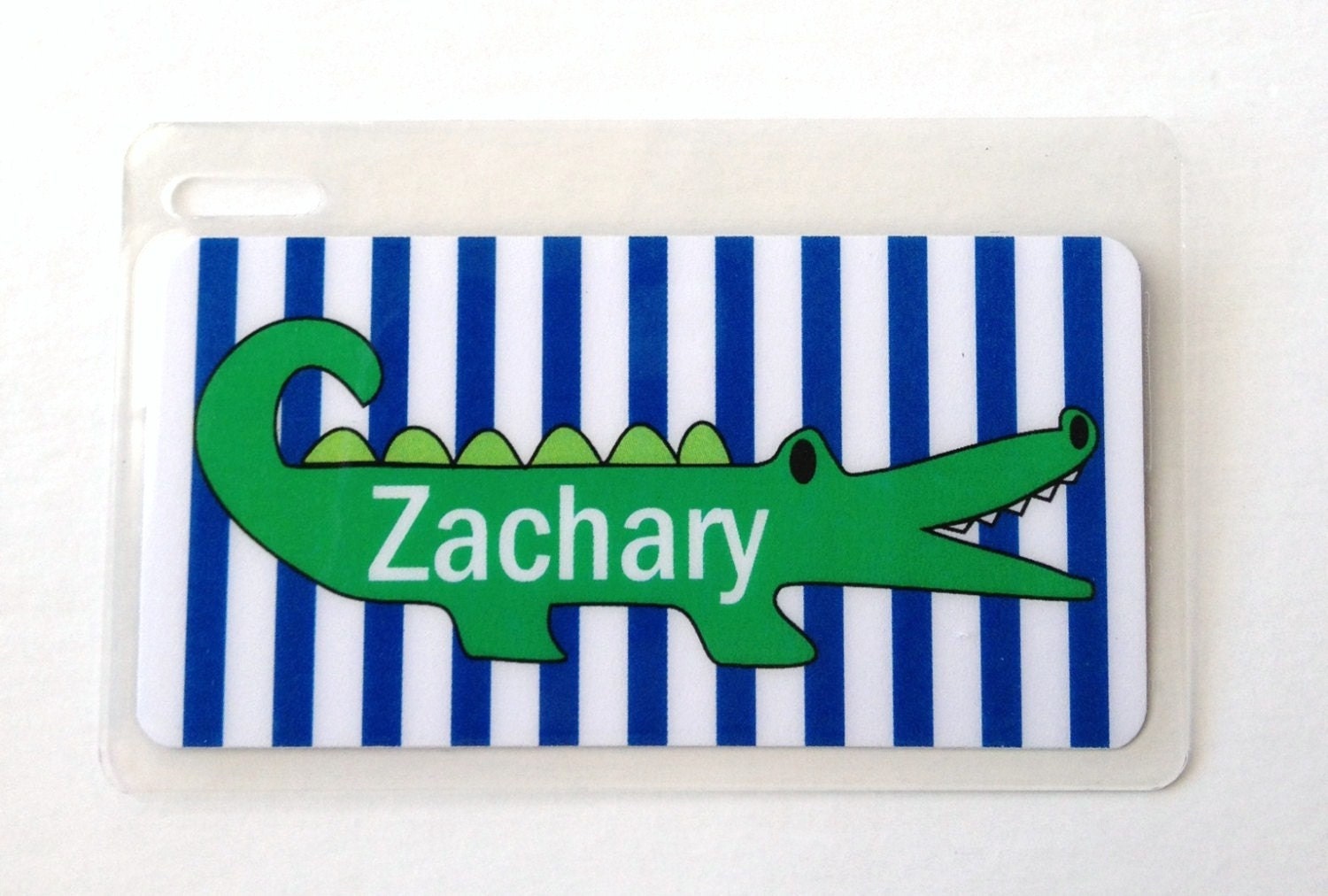 Preppy Alligator Bag Tag Preschool Nap Mat Tag Diaper Bag Tag Etsy